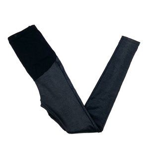 DAVID LERNER Black Reptile Textured Super Skinny Maternity Leggings Size XS